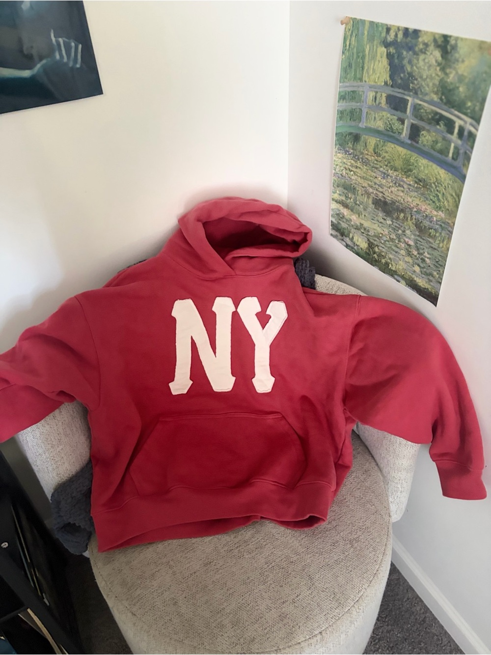 Cropped PacSun Red Hoodie NY